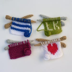 Knitting Pins - Knitted brooches Knitting pattern