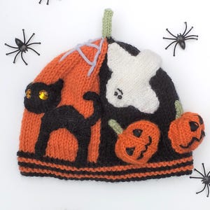 PUMPKIN PARTY Halloween Hat pdf knitting pattern