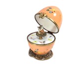 Musical egg Brick orange owl. Mozart, the flute player. customizable and original gift to mark an event. Limoges