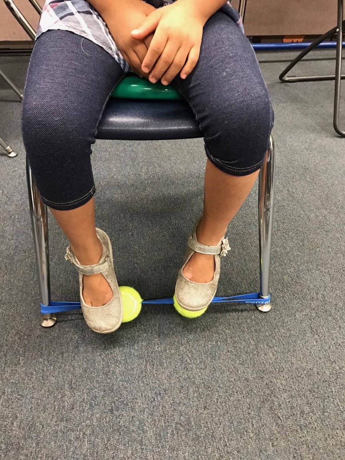 School / Home Sensory Fidget for the Feet Black Band / Neon Balls Etsy