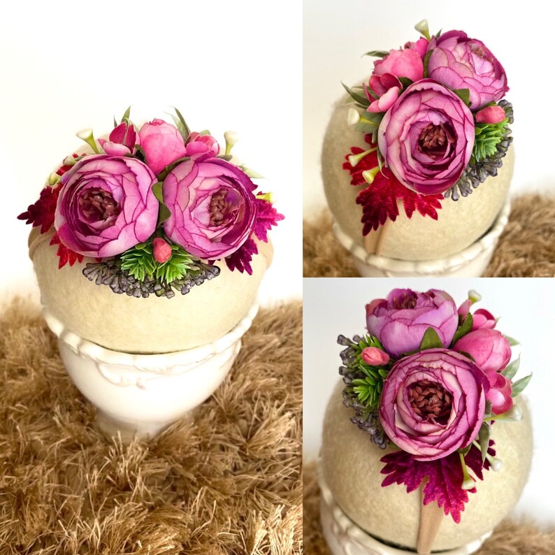 infant bows baby girls headband pink flower headband baby flower crown Baby headband baby girl hair bows newborn photo prop headband