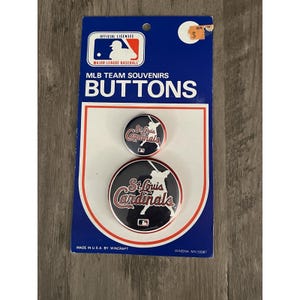 Wincraft MLB Souvenirs St Louis Cardinals Button Set Pins 1980s New in Pkg