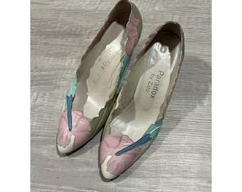 Escarpins Paradox By Zalo vintage pour femmes, modèle pastel, taille 7,5, bon état !