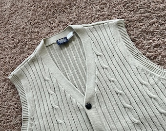 John Blair Męski beżowy sweter kardigan z guzikami z przodu XLG 46055-04