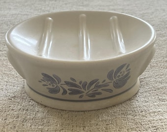Pfaltzgraff Yorktowne Vintage Stoneware Soap Dish Cottage Core