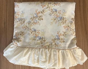 Lady Pepperell Vintage Flat Sheet w/ Ruffle Queen Size No Iron Muslin 90 x 102
