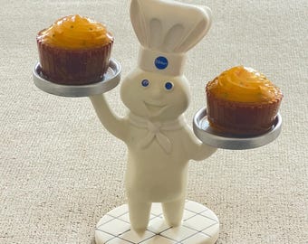 Pillsbury Doughboy Cupcake Ljusstake Presentset Lava 2006 Reklamdekor