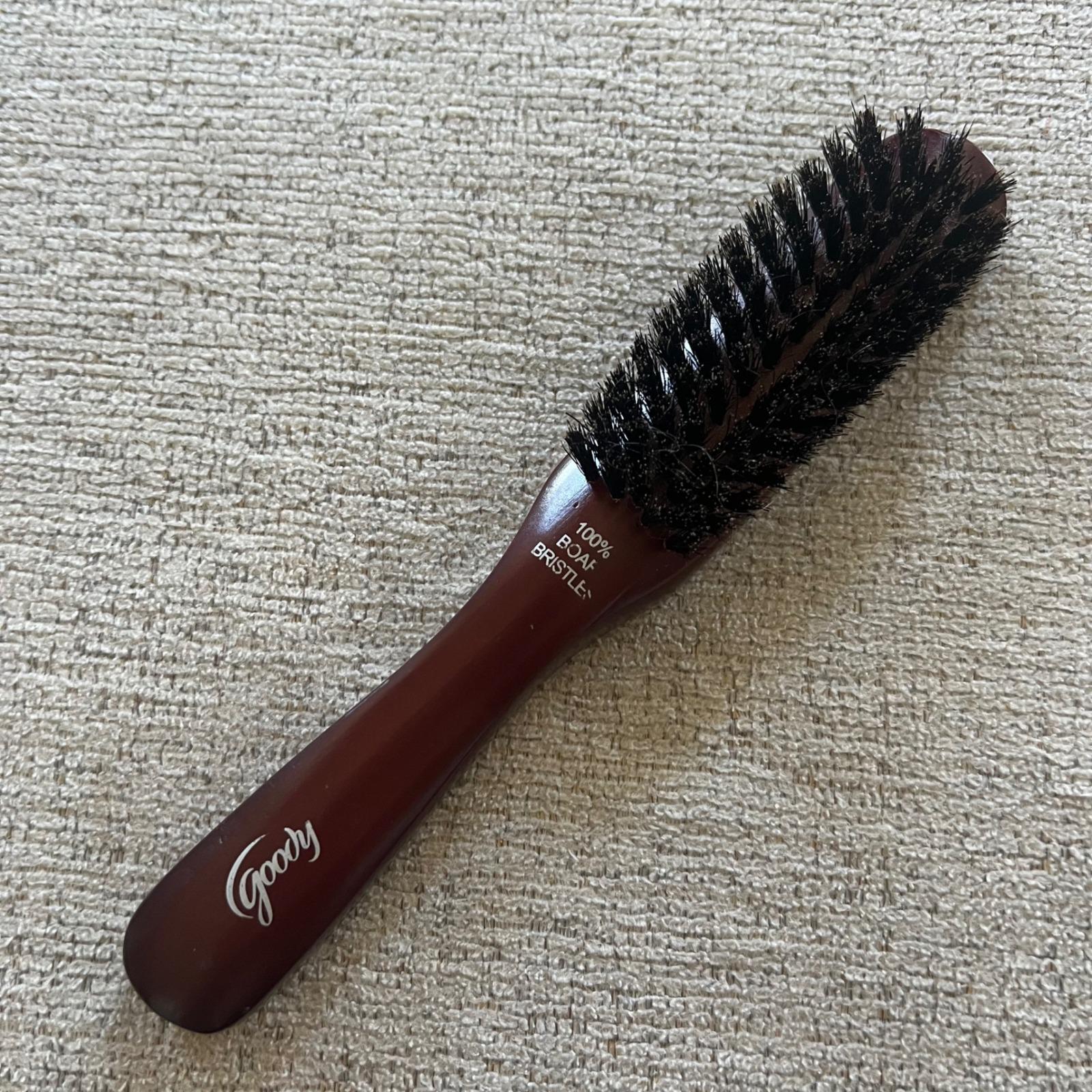 Goody Wooden Boar Handle Hair Brush With Black Bristles 8.5 Inches Long Goody 100% Boar Bristles Hair Brush Wood Handle 8 Inches  main image 3