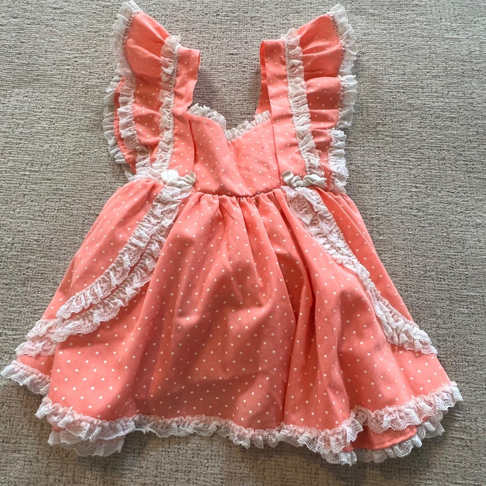 mini world dresses Vintage Mini World Dress With Circle Skirt And Faux Pinafore Pink/White Pageant
