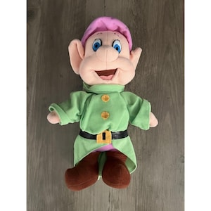 Vintage 1993 Mattel Disney Snow White Seven Dwarves Plush Dopey 12&quot; Doll VGC