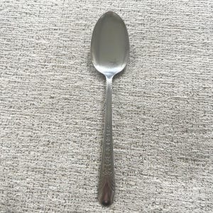 Silco Stainless USA Teaspoon Floral Scroll Pattern Vintage Flatware Silverware