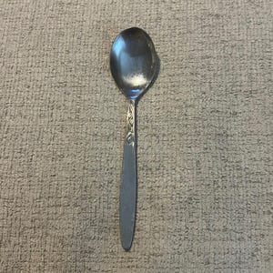 Łyżka Amefa ze stali nierdzewnej Holland Spoon Vintage Floral Scroll sztućce ze srebra