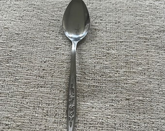 Ekco Eterna Cucchiaino da tè in acciaio inossidabile con motivo floreale, posate vintage, Taiwan