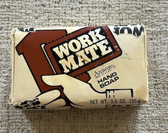 Jabón líquido para manos Amway Work Mate de 1981, 156 g (5.5 oz), resistente, con cáscara de nuez y abrasivo.