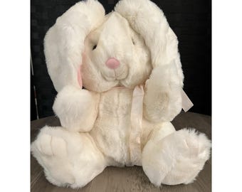 Vintage Russ Sunny Bunny White Rabbit Plush Floppy Ears Stuffed