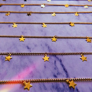 Layering Gold, Silver & Black Star Choker, Minimal Necklace, Dainty Celestial Choker, Handmade in the USA image 4
