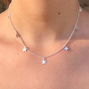 Layering Gold, Silver & Black Star Choker, Minimal Necklace, Dainty Celestial Choker, Handmade in the USA image 3