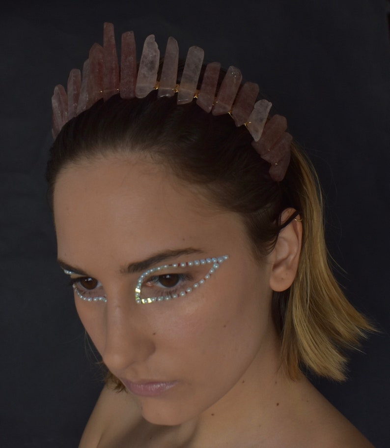 rose quartz headpiece