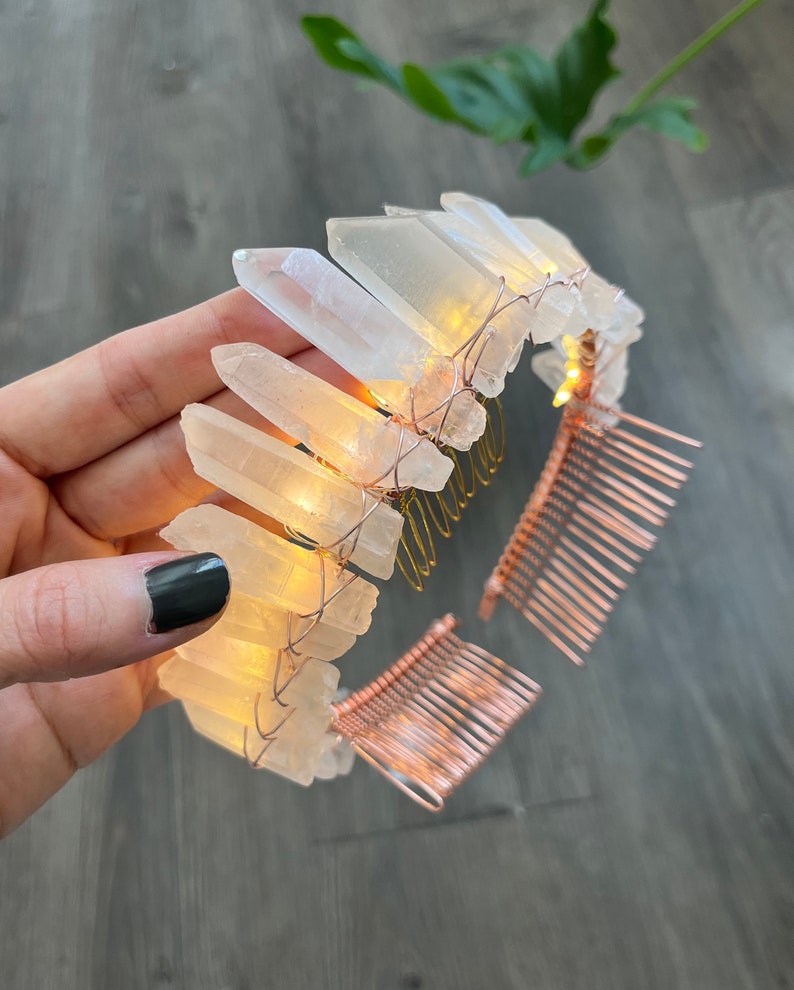 COMB ADD-ON for extra support add to any crown, headband, tiara or halo. To purchase just comb extra shipping fee must be added image 10