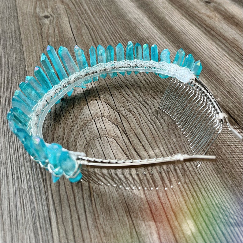 COMB ADD-ON for extra support add to any crown, headband, tiara or halo. To purchase just comb extra shipping fee must be added image 6