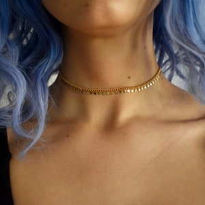 Gold Star Choker, Jewelry, Dainty, Delicate, Spring Birthday Gift for Her, Boho, Minimal, Constellation, Star Pendant, Star Necklace, Witch image 6