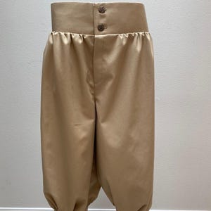 New adult Renaissance Medieval colonial Elizabethan Revolutionary Cosplay buccaneer tan pirate pants breeches slops costume size X large
