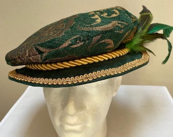 New adult Renaissance Medieval Tudor soft brim muffin poet floppy hat costume Cosplay