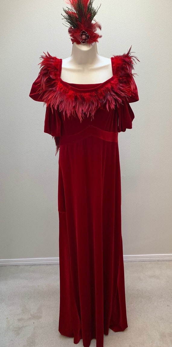 New adult 1920 flapper roaring 20s Gatsby Downton Abbey red | Etsy