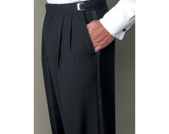 Pleated Tuxedo Pants | Etsy India
