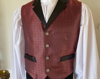 Novo colete masculino adulto estilo vitoriano colonial estilo jogador do sul do Mississippi para casamento e baile.