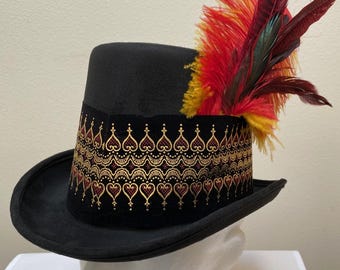 Novo adulto feltro preto renascentista medieval tudor vitoriano cocheiro alto chapéu alto chapéu fedora fantasia cosplay tamanho grande-X grande