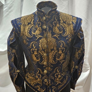 Authentic Renaissance Elizabethan Royal Pirate Doublet with Removable Open-sided Sleeves - More Colors - Made in USA