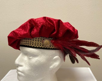 Nuovo costume da adulto rinascimentale medievale cavaliere pirata coloniale bucaniere poeta cappello floscio muffin berretto cosplay