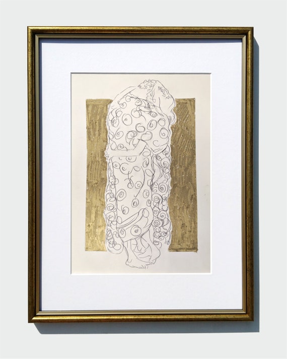 Gustav Klimt - pencil drawing by Karolina Bożena Urbańska