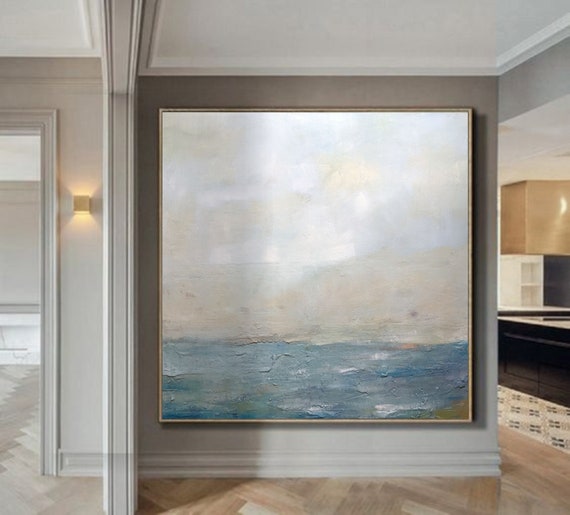 Original  Seascape Oil Painting - 140x140 cm by Karolina Bożena Urbańska