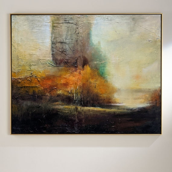 2021 Autumn landscape no. 1 by Karolina Bożenna Urbańska 80x100 cm oil on canvas