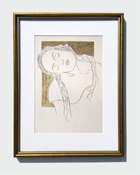 Gustav Klimt - pencil drawing by Karolina Bożena Urbańska