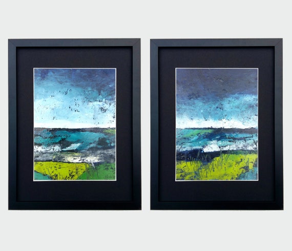 Original Abstract Oil Painting - 20x30 painting (20x30 cm - 9"x12") series A4 fill your Ikea RIBBA frame with original art