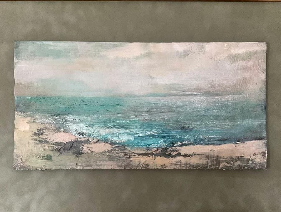 oil on canvas Landscape 20x40 cm app. 8 x 16 framed oil on canvas Landscape 20x40 cm app. 8 x 16 framed