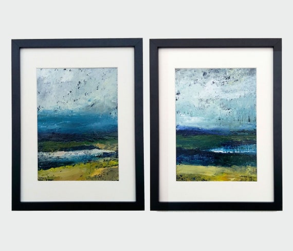 Original Abstract Oil Painting - 20x30 painting (20x30 cm - 9"x12") series A4 fill your Ikea RIBBA frame with original art