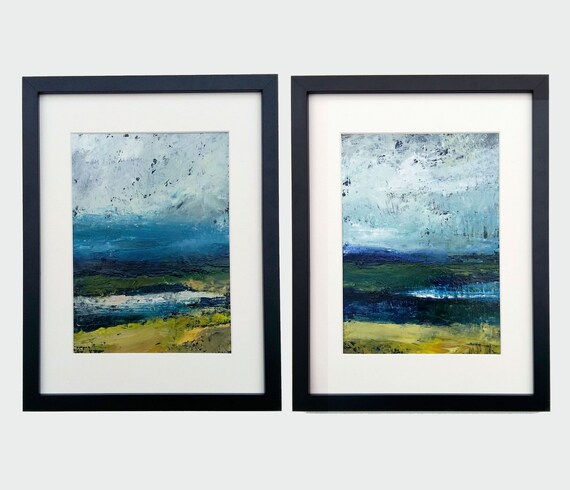 Original Abstract Oil Painting - 20x30 painting (20x30 cm - 9"x12") series A4