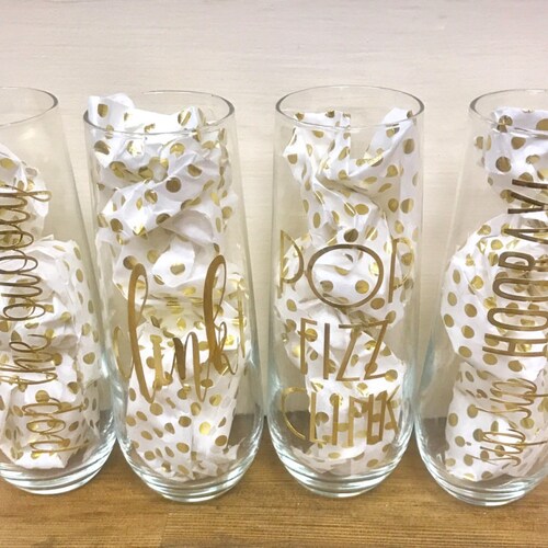 Champagne Flutes Pop Fizz Clink Pop the Bubbly Sip Sip Etsy