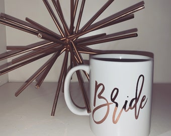 Rose gold bride mug- engagement mug- bride to be mug- gifts for bride -future mrs mug- rose gold coffee mugs- bride gift ideas- bride to be