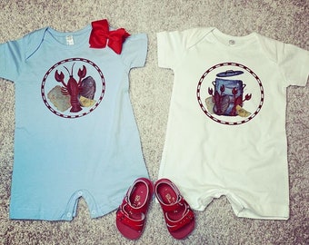 baby boy crawfish outfit