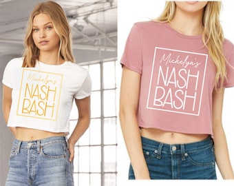 Bachelorette party shirts,nash bash bachelorette shirts, nashville bachelorette tanks, nashville bachelorette party shirts, Crop top