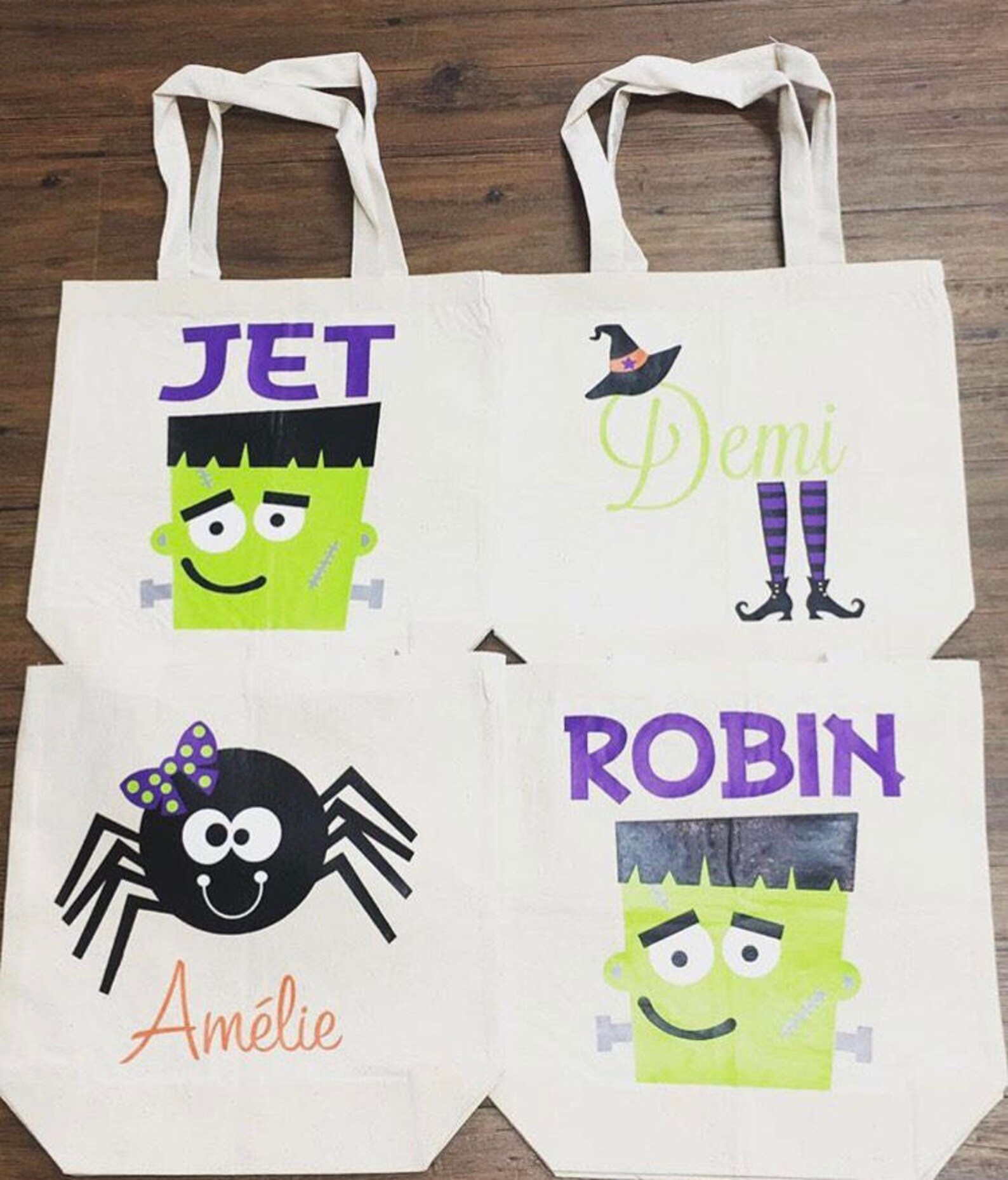 Monogrammed Halloween Bags
 Personalized Halloween Bag Trick or Treat Bag Monogrammed