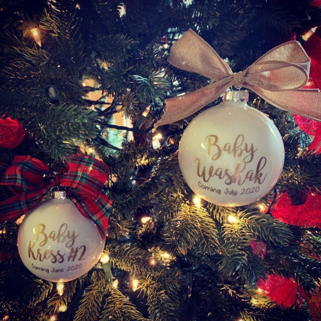 Baby Announcement Ornament Pregnancy Ornament Baby Ornament Etsy