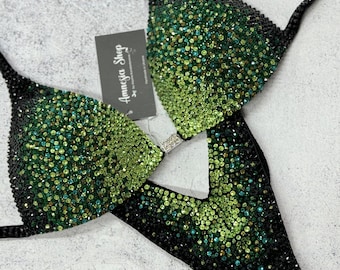 Competition Set - Rhinestone Fitness - NPC - IFBB - WBFF - Figure Competition Suit - Posing Suit - Sw Bodybuilding