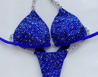 Competition Set - Rhinestone Fitness - NPC - IFBB - WBFF - Figure Competition Suit - Posing Suit - Sw Bodybuilding - Fitness Bikini