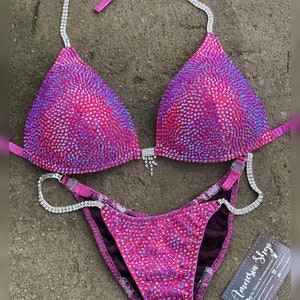 Competition Bikini Set - Rhinestone Fitness - NPC bikini suit - IFBB - Figure Competition Suit - Posing Suit - SW Bodybuilding